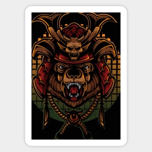 The Samurai bear Sticker